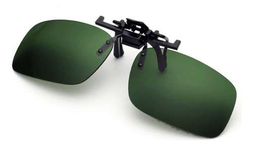 Armação Oculos Sol Clip On Dirigir Pescar Praia Protege Uv Cor Verde Escuro G-15 Cor da armação Preto