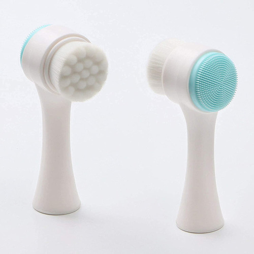 Esponja De Massagem Escova De Limpeza Facial 2 Em 1 Com Cerd