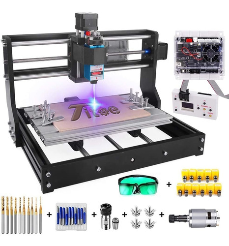 Grabado Laser + Fresadora 5500mw Titoe Cnc 3018 Pro