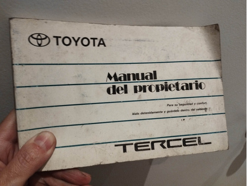 Manual Toyota Tercel En Español 1.3 Y 1.5 Original Impreso 