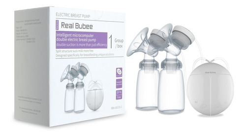 Extractor Doble D Leche Materna Eléctrico Usb Con 2 Botellas