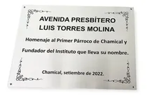 Comprar Placa Cementerio Recordatoria (30x40) Lapida Nicho Acero Ino