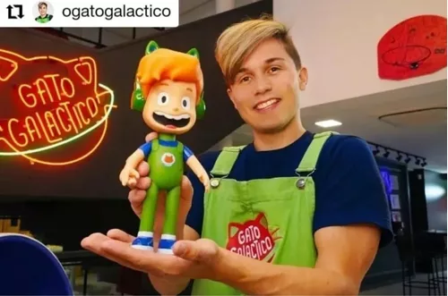 BONECO GATO GALACTICO ROSITA REF:1090 3 ANOS + - Verde+Azul