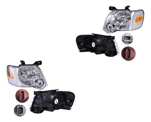 Par Juego Faros Ford Explorer 2006 - 2010 Depo Qwe