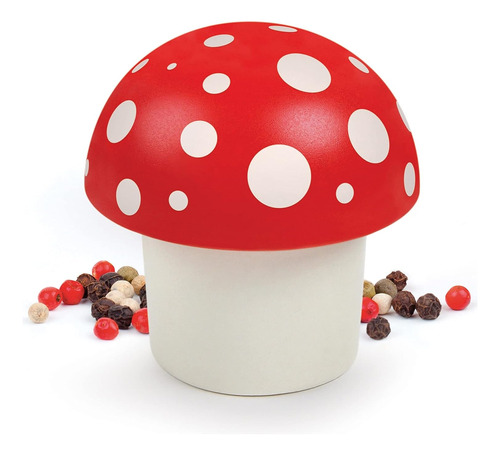 Molinillo De Hierbas Merry Mushroom, Rojo/blanco, 3 Pul...