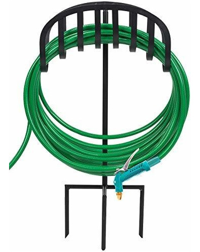 Soporte Estaca De Metal Hierro Para Manguera De Jardin
