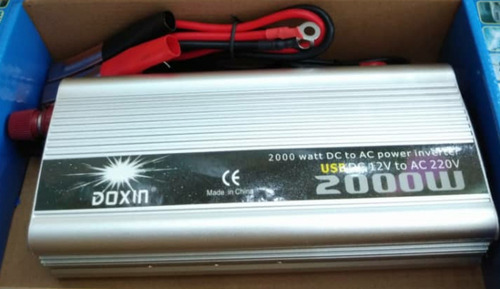 Imagen 6 de 9 de Convertidor Inversor 12v 220v 2000w Usb Camping Heladeras