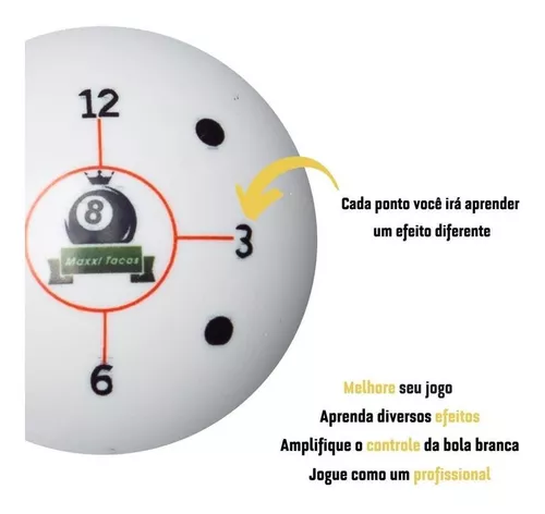 Bola De Treino Maxxi Para Sinuca Bilhar Aprenda Efeitos 50mm