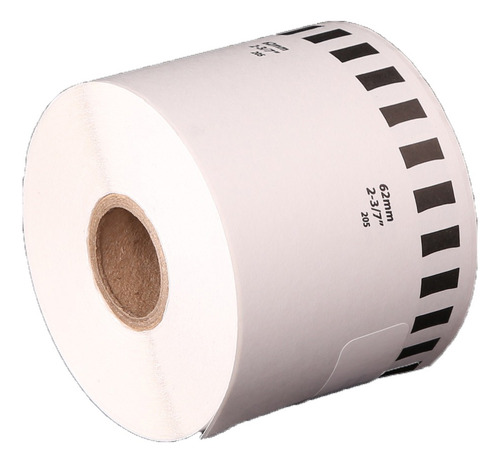 7 Rollo Continuo Amarillo 62mm Y 3pzs Blanco De 62mm