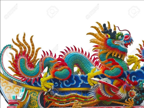 Dragon Leon Mil Colores Resina Feng Shui Relax No Es Dbz Kai