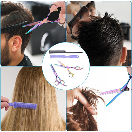 Imagen 7 de 7 de Set De Tijera Peluqueria Lncluir Accesorios De Peluqueria