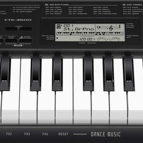 Imagem 3 de 5 de Teclado Casio Digital Ctk-3500 K2 - Br Musical Preto