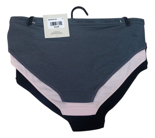 Pack 3 Calzón Bikini Calvin Klein Origin Qp2937x-651 Talla S