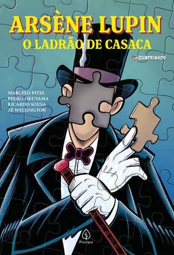 Arsène Lupin: o ladrão de casaca, de Leblanc, Maurice. Clássicos em quadrinhos Editorial Principis, capa mole em português, 2022