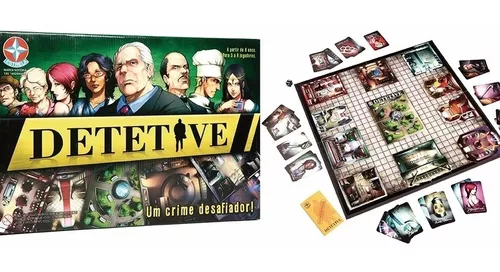 Antigo Jogo Detetive Estrela Anos 70 Tabuleiro de Couro Completo