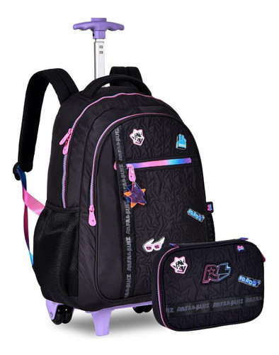 Kit Mochila Rodas Youtuber Rafa E Luiz Estojo Box 36 Lápis