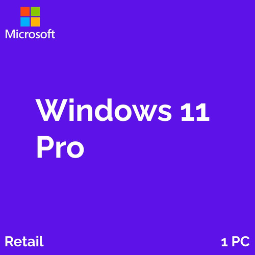 Licencia Windows 11 Pro Retail 1 Pc