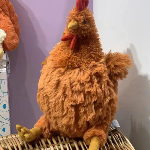 3pcs Pollo Suave Y Lindo, Juguete De Peluche Realista 23cm