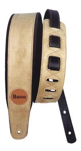 Correia Basso Cla01 Bege Suede Camurça Guitarra Violão