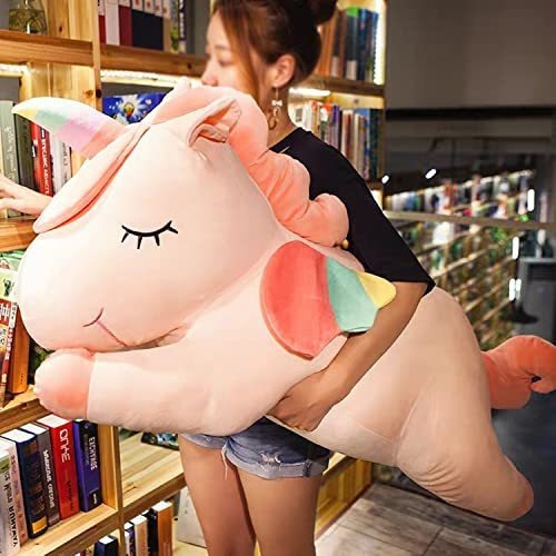 Unicornio Felpa Abrazando Almohada, Gran Unicornio Animal P
