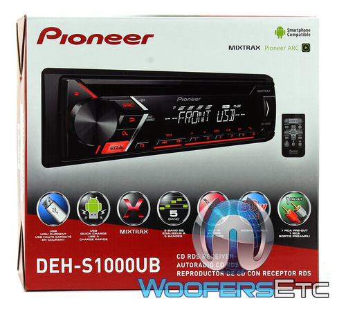 Pioneer Deh-s1000ub Cd Single Din Car Stereo Receptor