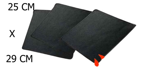 Pad Mouse , 25 Cm X 29 Xm, Borde Cosido Generico Negro