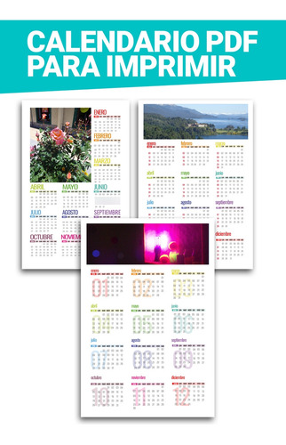 Kit Imprimible - Calendarios 2025 En Pdf Y Jpg
