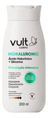 Hidratante Corporal Vult Hidraluronic + Glicerina 200ml