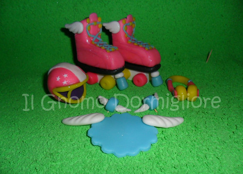 Adorno De Torta Soy Luna Simil Patines + Accesorios Belgrano