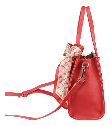 Bolsa Mini Tote Enso Mujer Eb243315ttr Rojo Acabado de los herrajes Oro Diseño de la tela Liso