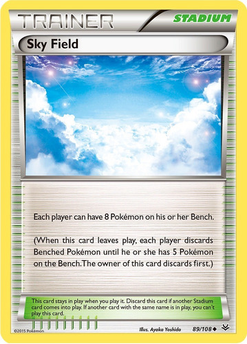 Cartas Pokemon Xy Stadium Sky Field 89/108 Reverse Ros