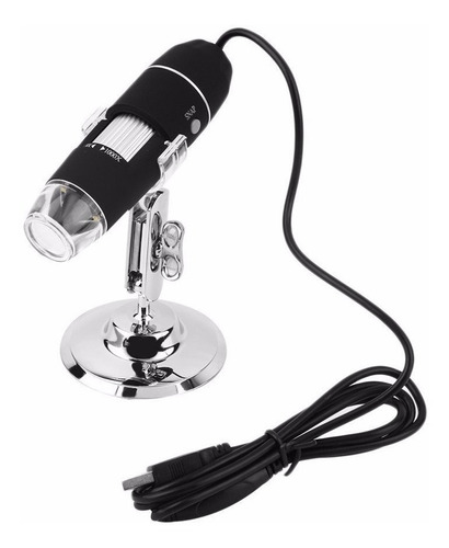 Microscopio Digital Usb 1000x 2mp Mediciones Video Foto Color Negro