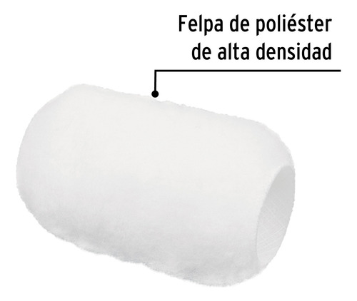 Felpa Para Mini Rodillo Poliéster 4¨x3/4¨ Truper 13897
