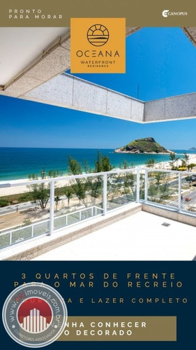 Imagem 13 de 15 de Apartamento Frente Mar Recreio Do Bandeirantes - Mobiliado - Apartamento A Venda No Bairro Recreio Dos Bandeirantes - Rio De Janeiro, Rj - O-91684