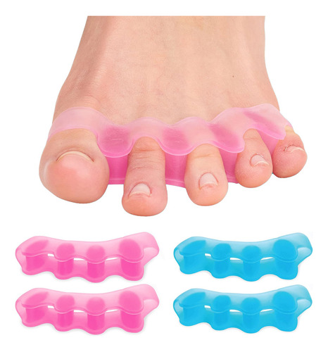 2 Pares Separadores De Dedos, Gel De Cinco Orificios Para