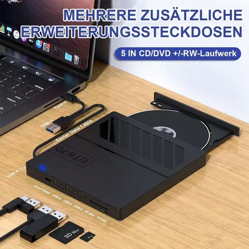 Lector Dvd Externo 7 En 1 Usb Pc Notebook | Cuotas sin interés