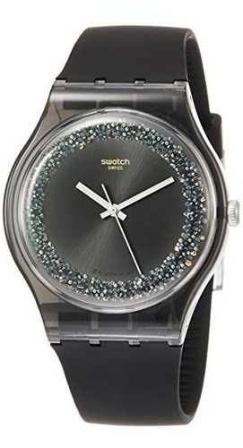 Swatch Darksparkles Suob156 Reloj De Pulsera Con Esfera Negr