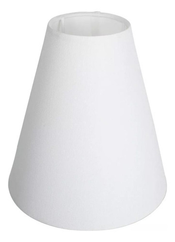 Cupula De Abajur Cone P 18x8x17cm Tecido Branco Soq 3,5cm