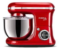 Comprar Batidora De Pie Planetaria Digital 3 en 1 Aiwa Bowl Acero Inoxidable 5,2 Lts 8 Velocidades Temporizador Amasadora Mezcladora Merengue 1200w 50 Hz\u002F60 Hz Color Rojo
