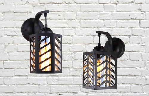 Lampara Techo Pared Jaula Hexagonal Moderna Hogar Lau