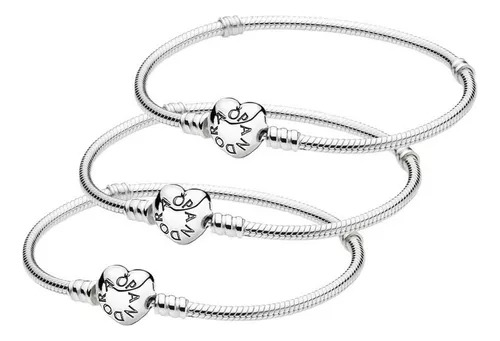 Exquisita Pulsera De Plata En Forma De Corazón, Regalo Para