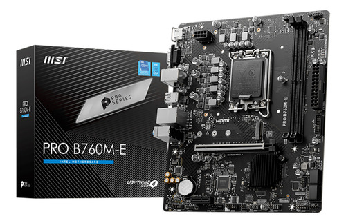Tarjeta Madre Msi Pro B760m-e Lga1700 2x Ddr5 M.2 Micro Atx