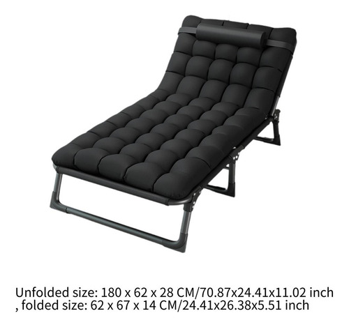 Cama Plegable Para Acampar, Cama Abatible 180cmx62cmx28cm