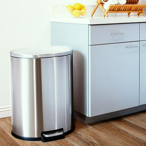 Cubo De Basura De Acero Inoxidable Con Pedal 50l