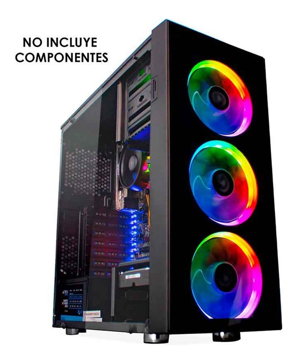 Gabinete Gamer Balamrush Dragonfly Atx 3 Ventiladores Rgb | Mercado Libre