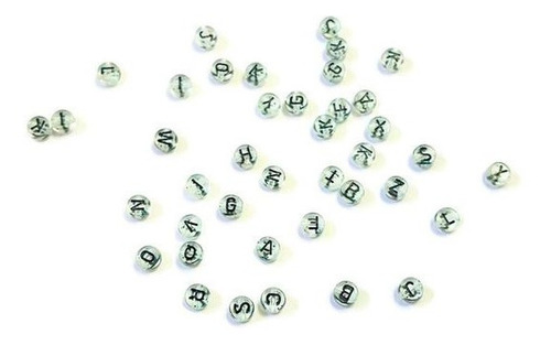 Imagen 6 de 8 de Separador Letra De Acrilico 6mm Bisutería Pulsera 200 Piezas