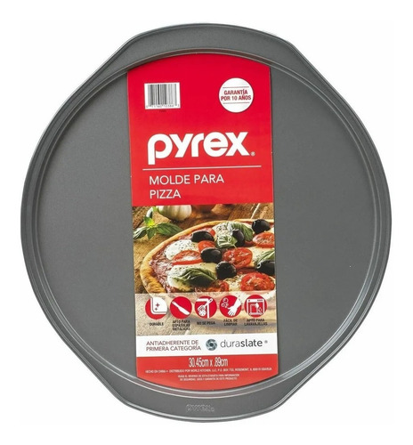 Pizzera Pyrex Teflón Antiadherente 30 Cm Diam Casa Valente