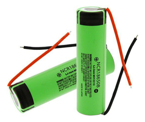 2 Baterias Ncr18650b - Li-ion Mh12210 Com Fio