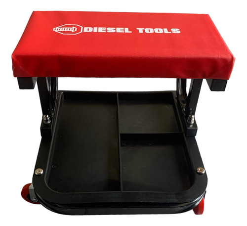 Silla Mecánico Asiento Acolchado Porta Herramientas Taller