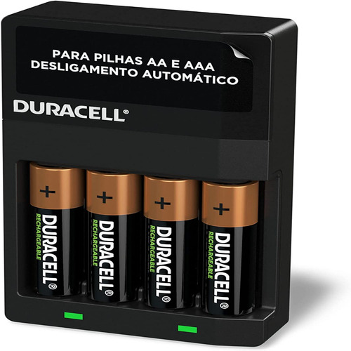 Cargador Duracell Con 4 Pilas Aa Recargables